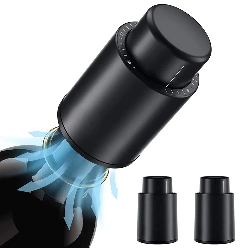 Wine Preservation Pump - Push Type Vacuum Wine Preserver Stopper