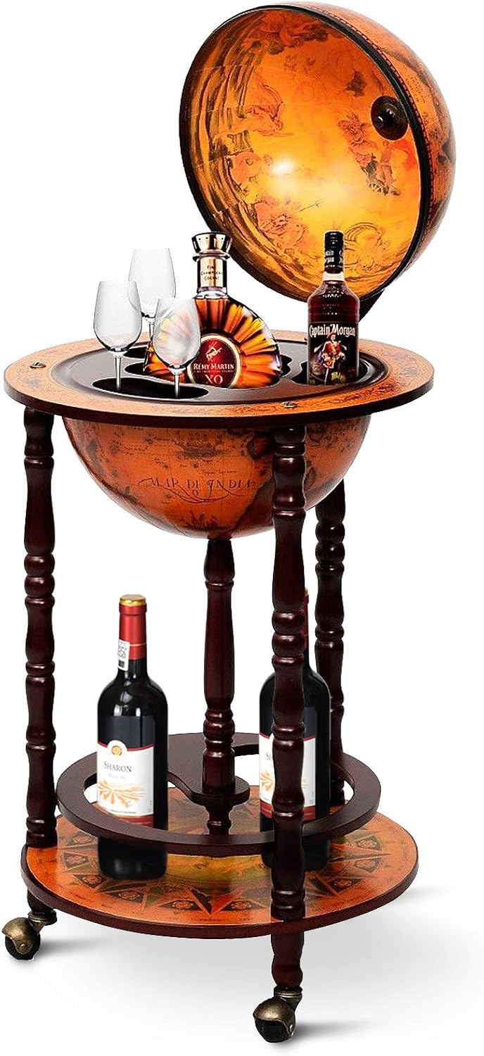 Home Bar Shelf - Globe Bar Cart Liquor Bar Cabinet