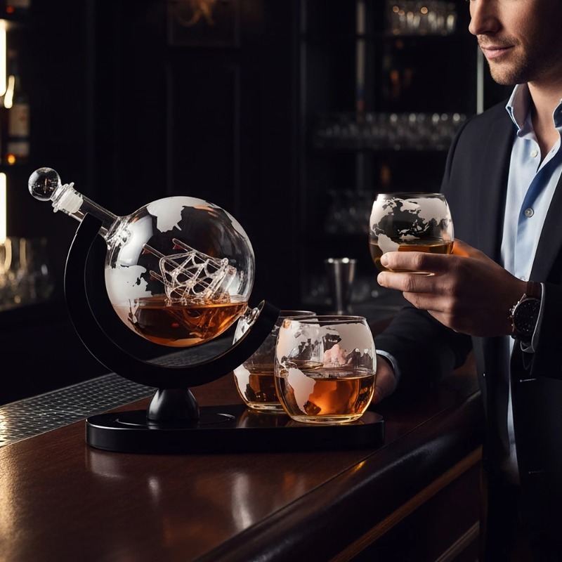 Creative Globe Decanter Set wi - Decanter Globe Set 评论和价格
