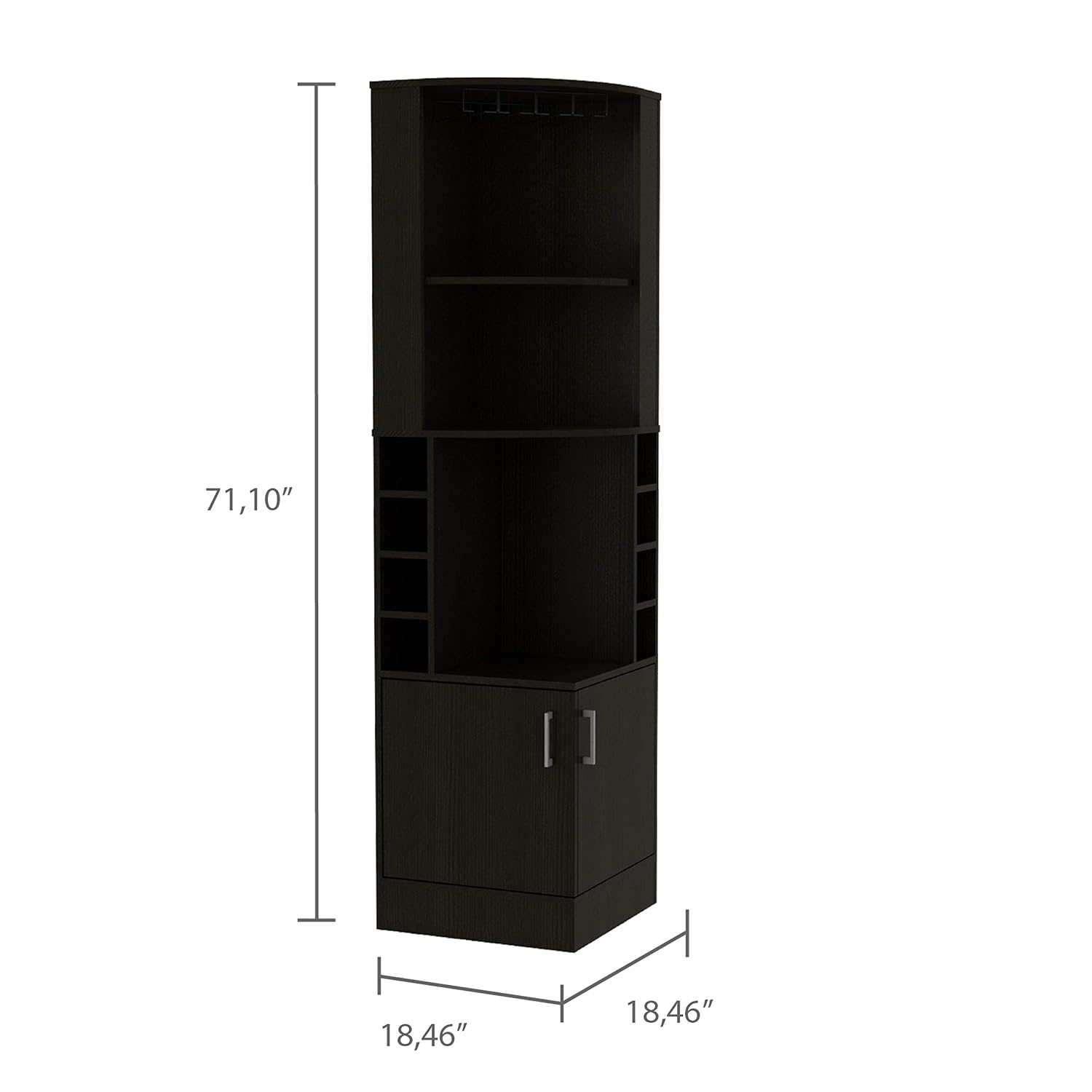 Corner Bar Cabinet with 2 Shel - Home Bar Shelves 评论和价格