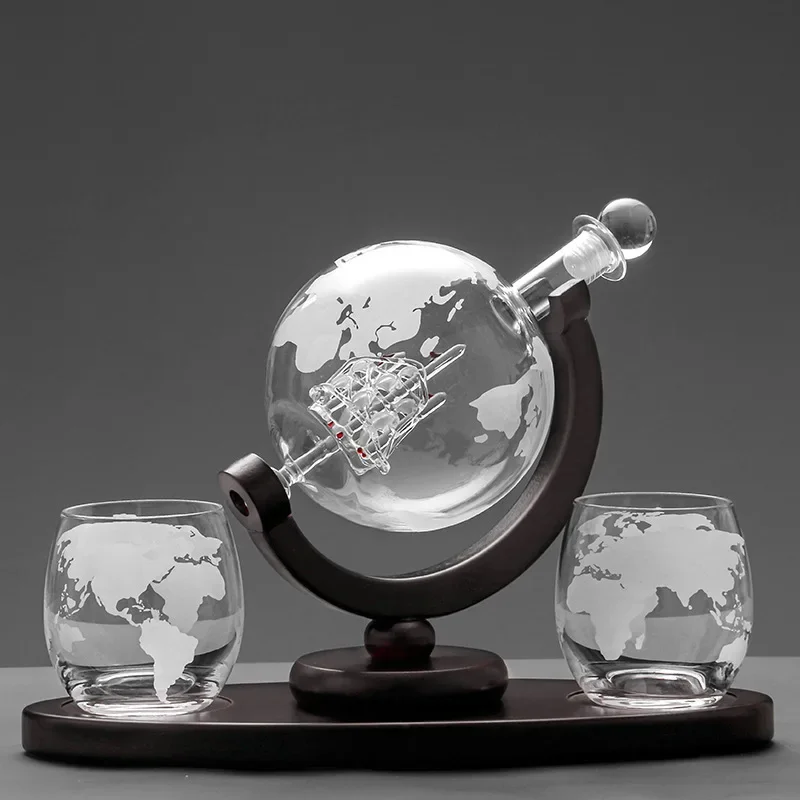 Whiskey Glass Set Crystal Glob - Decanter Globe Set 评论和价格
