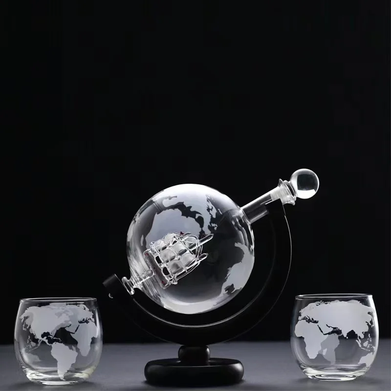 Whiskey Glass Set Crystal Glob - Decanter Globe Set 评论和价格