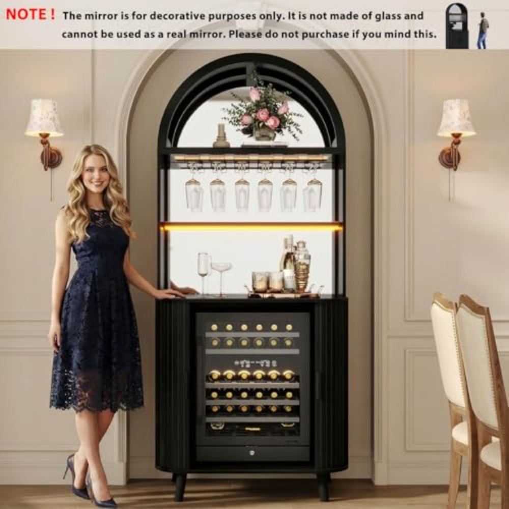 Wine Fridge Cabinet, Tall Bar  - Home Bar And Fridge 评论和价格
