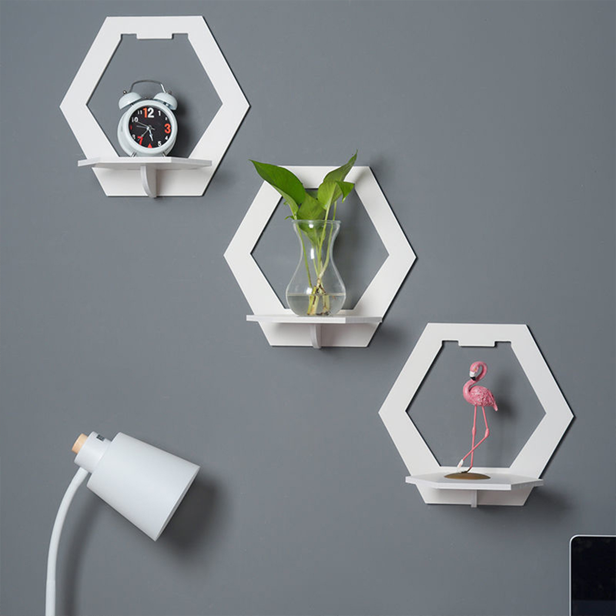3Pcs Wall Organizer Wall Shelf - Home Bar Shelf 评论和价格