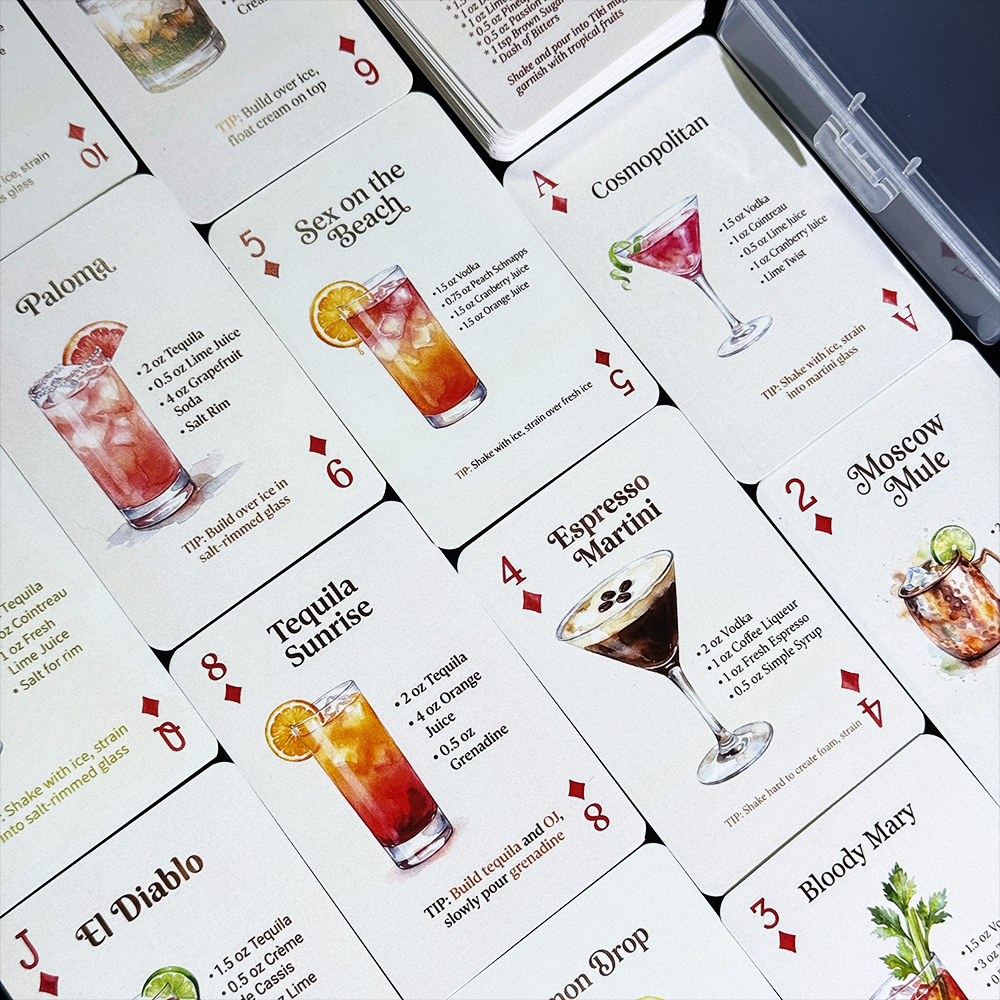 54-Card Deck of Original Cockt - Cocktail Recipe Book 评论和价格