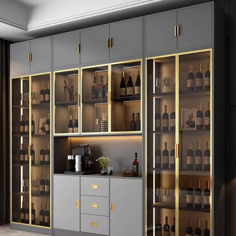 modern Wooden Display Wine Cab - Home Bar And Cabinet 评论和价格