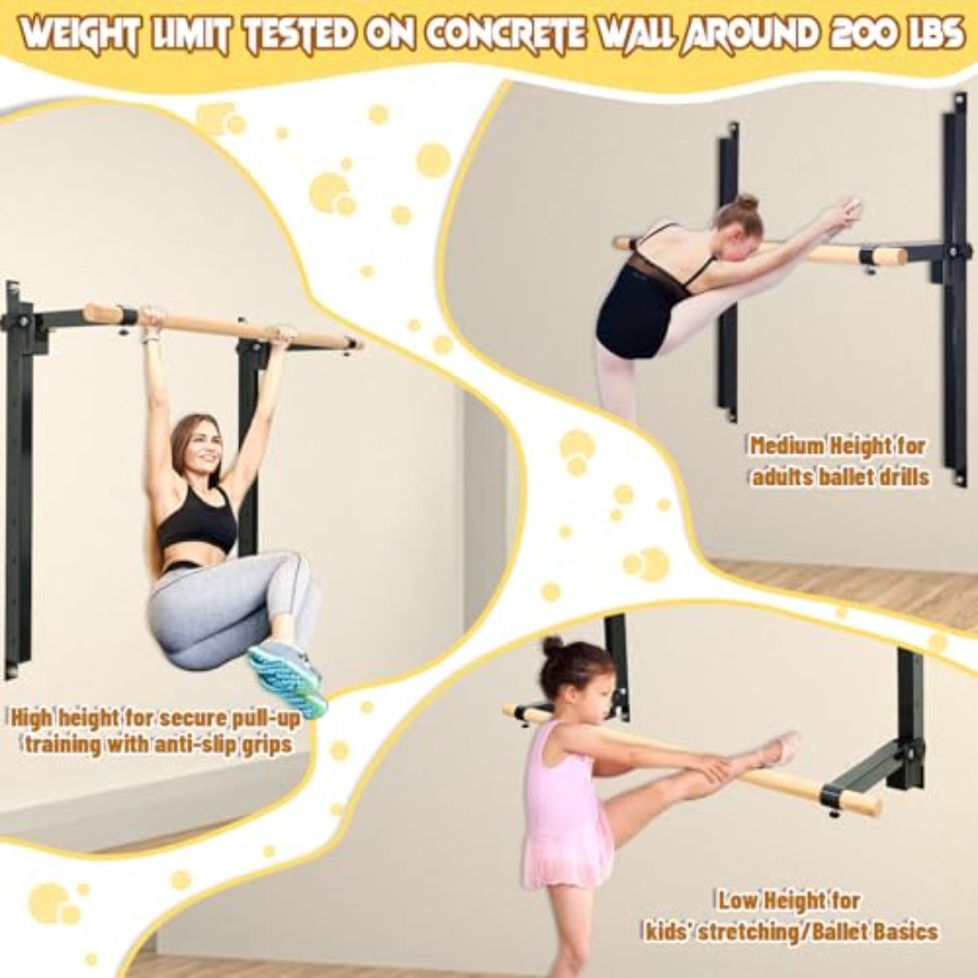 Wall Mounted Ballet Barre 4ft  - Home Bar And Gym 评论和价格