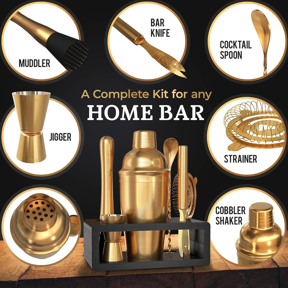 Cocktail Shaker Set: Bartender - Cocktail Recipe Book 评论和价格