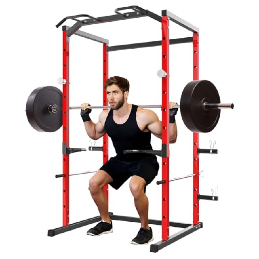 Heavy-Duty Power Cage with Pul - Home Bar And Gym 评论和价格