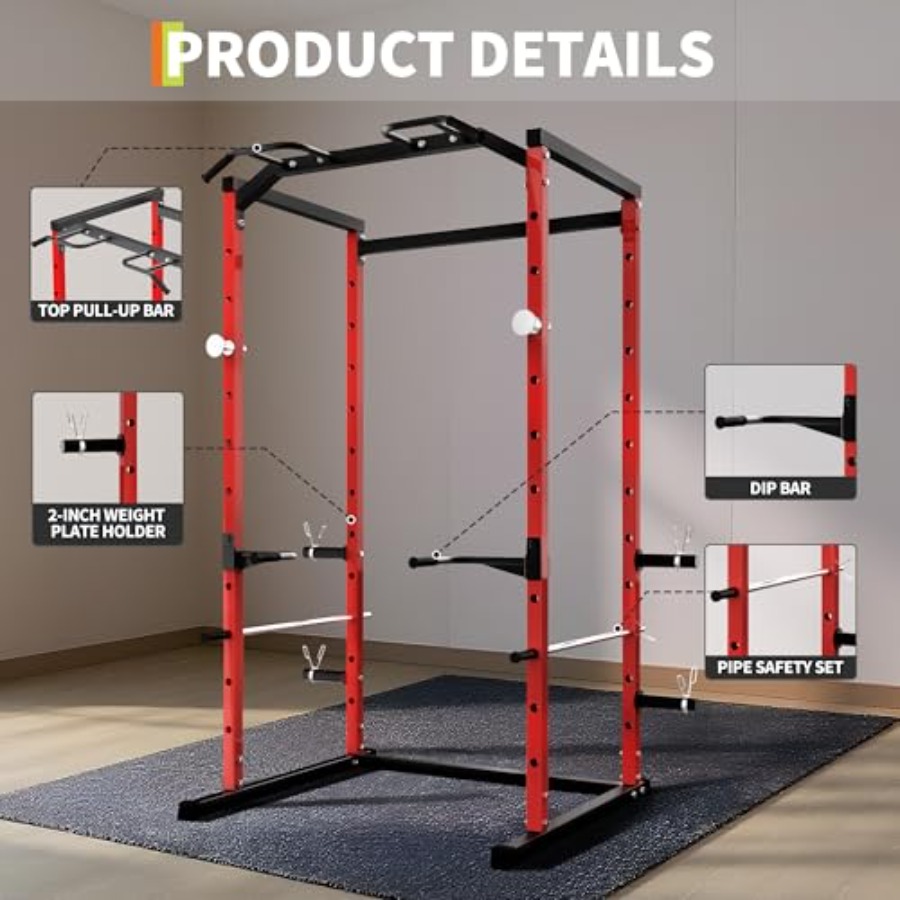 Heavy-Duty Power Cage with Pul - Home Bar And Gym 评论和价格