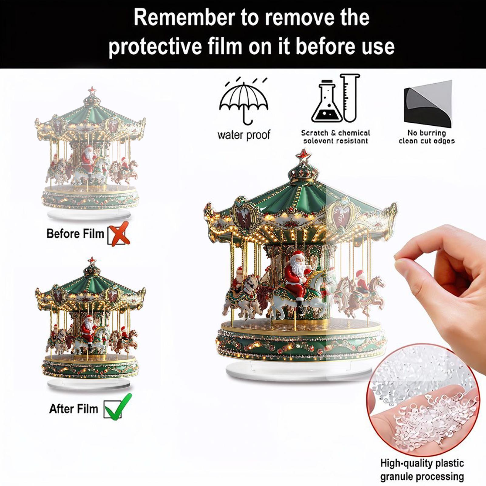 Christmas Carousel Acrylic 2D  - Home Bar Shelves 评论和价格
