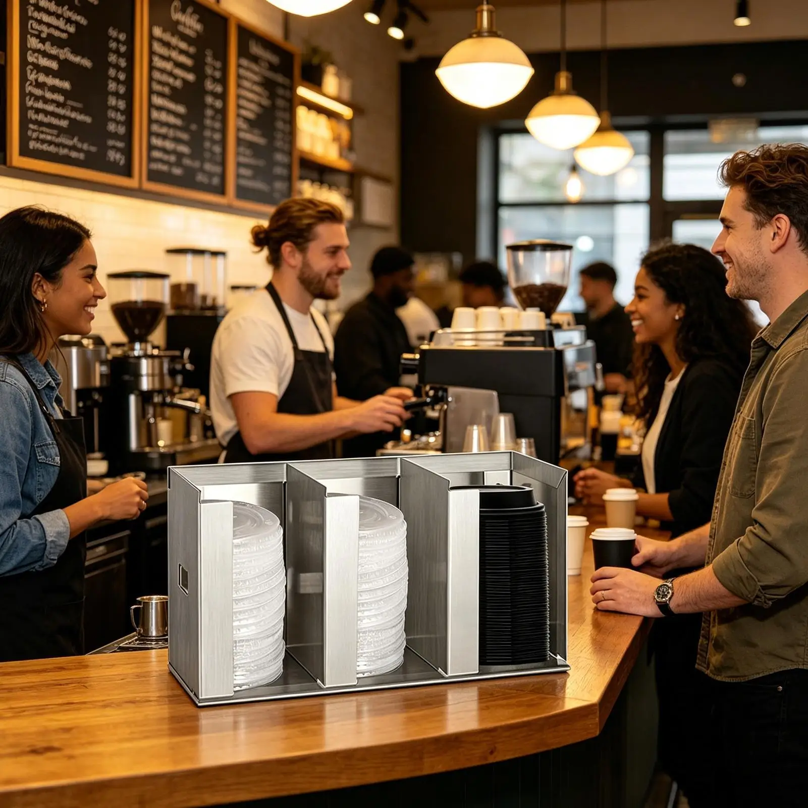 Cup And Lid Organizer Dispense - Home Bar And Coffee 评论和价格