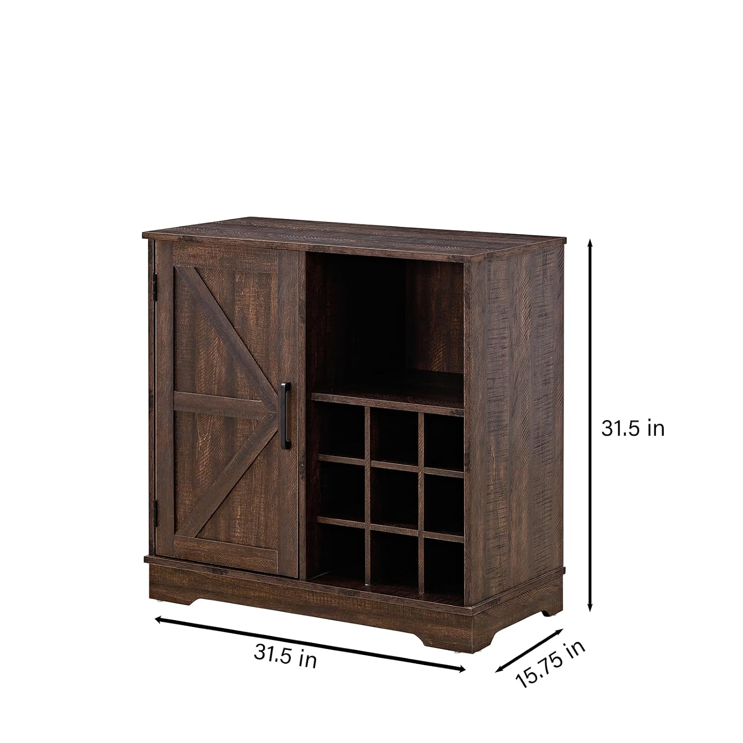 Farmhouse Bar Cabinet Wine Rac - Home Bar Shelves 评论和价格