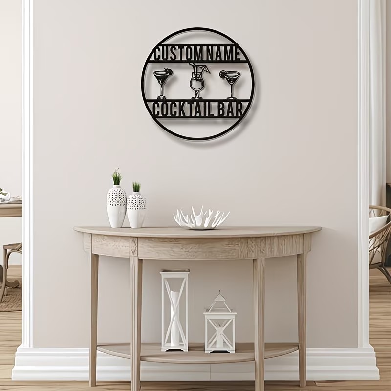 Custom Name Cocktail Bar Sign, - Home Bar Cafe 评论和价格
