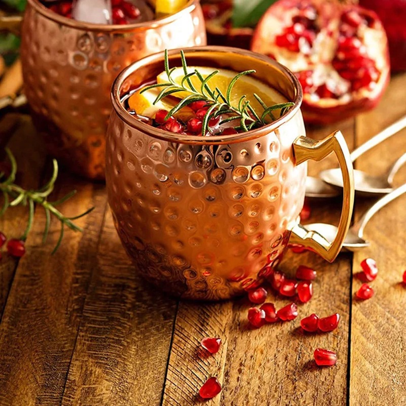1-6PCS Cocktail Wine Cup Mosco - Mule Copper Mug 评论和价格