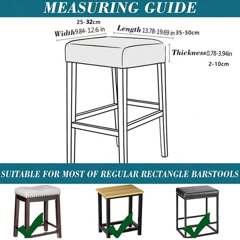 1/2pcs Bar Stool Cover Elastic - Home Bar Lounge 评论和价格