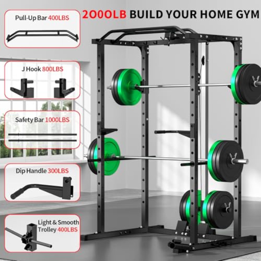 Home gym power rack with LAT p - Home Bar And Gym 评论和价格