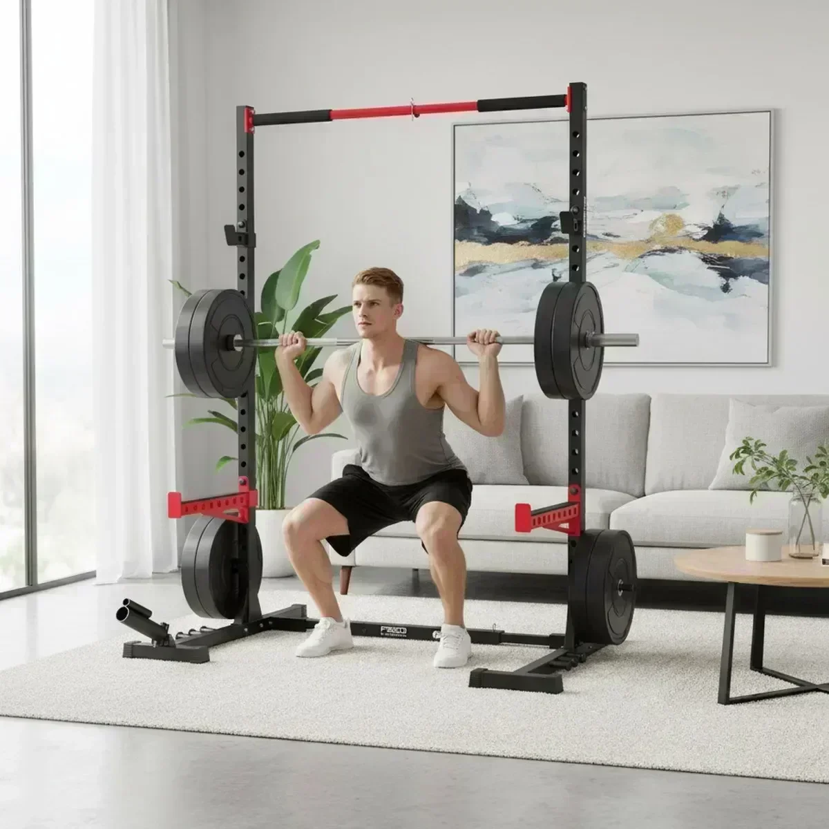 Adjustable Home Gym Squat Rack - Home Bar And Gym 评论和价格