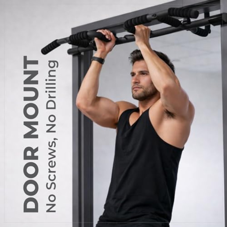 Doorway Pull Up Bar Set with S - Home Bar And Gym 评论和价格