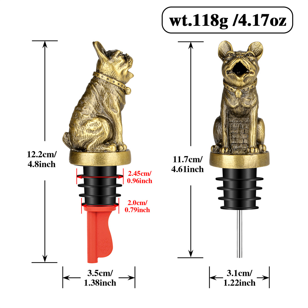 Cute French Bulldog Wine Pouer - Wine Preservation Pump 评论和价格