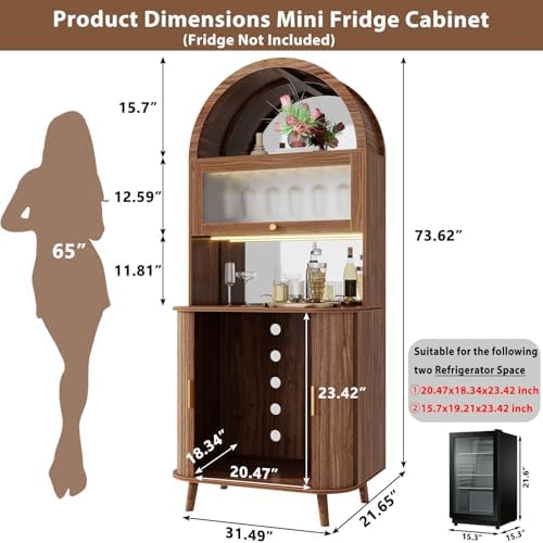 Wine Bar Cabinet with Fridge S - Home Bar And Fridge 评论和价格